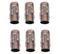 INOOMP 6 pièces Couvre-lustre à Motif de Larmes Tube de Lampe Droit Rouge Cuivré pour Accessoires Éclairage DIY Compatible pour Salon et Cuisine