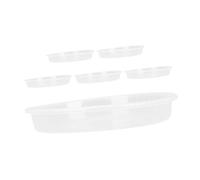 INOOMP 6 pièces Plateaux de Récupération Eau pour Pots de Fleurs Transparent Plastique Rond Soucoupes Plantes Intérieur Extérieur Anti-débordement