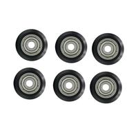 INOOMP 6 pièces Poulies Plastique avec Roulement à Billes pour Imprimante Roue Passive à Gorge V Résistantes à Usure Corrosion Polyvalent pour Projets Mécaniques