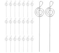 INOOMP 60 Clips de Notes de Musique en Fer Argenté, Porte-cartes de Bureau Élégant et Stable, pour Mariage et Réception de Fin D'études