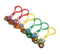 INOOMP 6pièces Porte-clés Tracteur De Ferme Charmants Accessoires De à Pour Garçon Fille De Fête Saison De Récolte Pour Garçons Et Filles