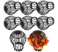 INOOMP 8 Pcs Filet de Protection en Plastique pour Gouttière, Crépine de Gouttière Noire Légère, Évite le Colmatage et Empêche les Feuilles, pour Balcons et Lieux Feuilles Mortes