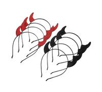 INOOMP 8 pièces Bandeau Halloween Cornes de Diable Pailletées Accessoires Cosplay Démon Unisexe Bandeau Léger et Flexible pour Déguisement Magicien Vampire Fête Costumée