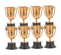INOOMP 8 Pièces Décoration De Trophée Décor De Trophée Enfant Trophée De La Nouveauté Tasse De Trophée Trophées Du Gagnant Faveur Du Parti Trophée Trophée Doré Plastique Réutilisable