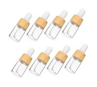 INOOMP 8 pièces Flacons Compte-gouttes Verre avec Pipette Bouteilles Rechargeables pour Huiles Essentielles Lotion et Cosmétiques Format Voyage Portable