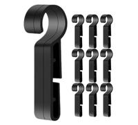 INOOMP Accessoire Clip pour Lampe Frontale et Casque de Chantier en Plastique Antidérapant, 20 Pièces, Fixation Pratique pour Randonnée et Travail en Extérieur