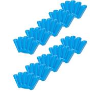 INOOMP Accessoire de Coiffure Cinq Doigts en Plastique Bleu, Aide Polyvalente pour Coiffure et Sectionnement des Cheveux, Lot de 10 Pièces pour Matins Chargés et Voyages