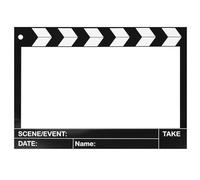 INOOMP Accessoire de Photomaton Clap de Cinéma en Papier Léger au Design Rétro Classique pour Fête à Thème et Fun Photo Créatif Vintage
