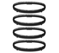 INOOMP Accessoires de nettoyage vapeur 4pcs en plastique noir, brosse pour défroisseur vapeur avec design précis, pour entretien des vêtements en hôtels et maisons