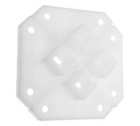 INOOMP Accessoires de Support pour Auvent et Tente, Base Inférieure Modulaire Robuste en Plastique Blanc, 4 Pièces, pour Marchés Temporaires et Usage Extérieur