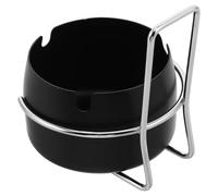 INOOMP Acier Inoxydable Cendrier Mural Noir pour Intérieur et Extérieur