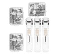 INOOMP Agrafeuse sans Aiguille Réutilisable Clips de Recharge, Design Compact Transparent en Plastique et Métal, pour Bureau et Maison