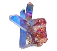 INOOMP Amas de Cristaux de Quartz Translucide Électroplaqué avec Design Colonne Unique, Pierre Énergétique pour Contemplation et Décoration Intérieure Élégante