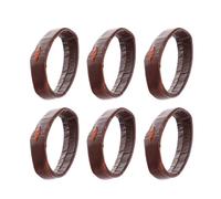 INOOMP Anneaux de Bracelet de Montre en Cuir Véritable Confortables et Lisses 10 Pièces Marron, Accessoires Classiques pour Garder et Remplacer les Passants de Bracelet