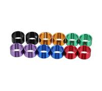 INOOMP Anneaux De Pattes De Pigeon Colorés en Aluminium, 12 Pièces, Bagues Identification Solide, Légères Et Faciles à Appliquer pour Éleveurs Et Oiseaux