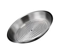 INOOMP Assiette à Raviolis Acier Inoxydable Double avec Plateau Drainant Plateau de Rangement pour Snacks et Fruits Antirouille et Facile à Nettoyer pour Maison Restauration