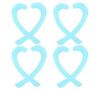 INOOMP Attaches-masque en Silicone Bleu Léger et Facile à Transporter, Lot de 4 Paires, Crochets D'extension pour Bandeau de Masque, Accessoires Pratiques pour Usage Quotidien Extérieur