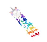 INOOMP Attrape-rêves Élégant Plumage Naturelles, Décoration Murale Unique pour Chambre, à Suspendre Décorative Fait Main et Design Original