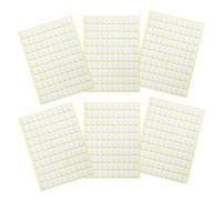 INOOMP Autocollants Adhésifs Double-côté pour Ongles Français Ovales Blancs, 6 Feuilles, Adhésif Fiable et Gain de Temps pour Manucure Professionnelle