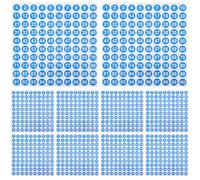 INOOMP Autocollants de Chiffres Autocollants Numérotés Bleus 50 Feuilles 100 Pièces Faciles à Coller Enlever sans Laisser de Résidu pour Activités Créatives