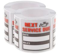 INOOMP Autocollants de Rappel de Vidange Voiture en Papier Kraft Imperméables, Faciles à Appliquer, 2 Rouleaux de 100 Feuilles pour Entretien Automobile