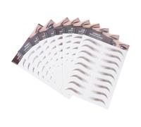 INOOMP Autocollants de Tatouage Sourcils 6d Effet Poils, 9 Feuilles Imperméables Brun Naturel, Patchs Transfert Maquillage Sourcils, Look Professionnel sans Microblading, Usage Beauté