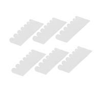 INOOMP Autocollants Protecteurs pour Ongles Accessoire Manucure Élégant en Tissu de Soie Blanc, 6 Feuilles Légères et Adhérentes pour Ongles Naturels et Faux