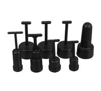 INOOMP Bague de Serrage pour Douilles d'Éclairage E14 E26 E27 et G9 en Plastique Noir Lot de 8 Pièces Outil de Démontage pour Maintenance et Réparation de Lampes