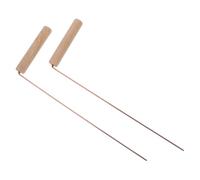 INOOMP Baguettes de Sourcier Portable en Laiton et Bois Surface Lisse 2pcs Longues et Précises Outil de Radiesthésie pour Camping et Divination