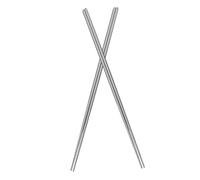 INOOMP Baguettes Longues Ensemble de 2 Paires en Acier Inoxydable Antidérapantes et Solides pour Cuisiner Nouilles et Plats Asiatiques , Friture Hot Pot
