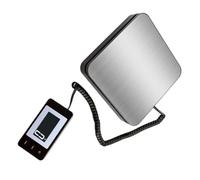 INOOMP Balance Électronique Portable Fonction Multi-unités 50kg Écran Lcd, Acier Inoxydable et Plastique Design Double Alimentation pour Services D'expédition