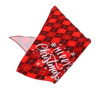 INOOMP Bandana De Noël pour Animaux Écharpe Triangulaire Douce Polyester pour Chiens Et Chats Accessoire Festif à Carreaux pour Fêtes Réunions De Famille