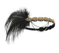 INOOMP Bandeau à Strass Doré Franges Années 20 pour Femmes, Accessoire Cheveux Mariage et Fête Style Charleston, Bandeau Flapper Chic Années Folles Coiffure Vintage