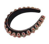INOOMP Bandeau Élégant pour Fille Orné de Strass Colorés, Accessoire Bandeau Baroque Léger et Solide, Décoration Coiffure Festive et Quotidienne, Serrage-tête Mode pour Mariage et Fêtes