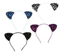 INOOMP Bandeau Oreilles de Chat en Tissu Confortable 4pcs pour Fête Costumée Accessoire Cheveux Facile à Porter Style Mixte Plusieurs styles