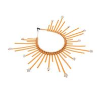 INOOMP Bandeau Solaire Noir en Métal Orné de Cristaux, Accessoire de Coiffure Élégant et Polyvalent pour Festivals et Carnavals, Design Unique de Couronne de Déesse