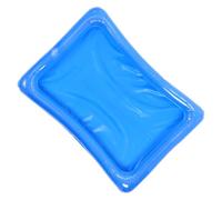 INOOMP Bar à Glace Gonflable Rectangulaire Bleu 65x45 Cm, Tapis D’Eau Polyvalent pour Fête Piscine, Plateau Service Boissons et Aliments, Glacière Portable pour Événements Extérieurs