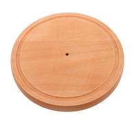 INOOMP Base en Bois Ronde Beige pour Râpe à Fromage Rotative Manuelle, Rotation Fluide et Absorption des Impacts de Lame, pour Restaurants et Présentations de Desserts