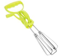 INOOMP Batteur à Œufs Manuel en Acier Inoxydable Poignée Plastique Verte, Lot de 2 Pièces, Multifonctionnel et Confortable Cuisine et Pâtisserie