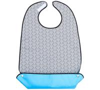 INOOMP Bavoir pour Adulte Réglable Réutilisable Motifs Colorés, Facile à Mettre Enlever, Protection Anti-Salive Pratique pour Repas Quotidiens des Personnes Âgées