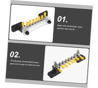 INOOMP Bloc de Distribution Batterie Laiton Robuste pour Camping Yacht Barrette de Bus Dc Connexion Stable Haute Capacité