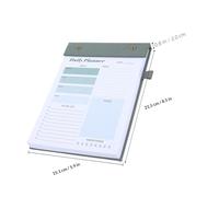 INOOMP Bloc-notes A5 pour L'emploi du Temps Quotidien, Carnet de Planification Hebdomadaire Pages Détachables à Points et Lignes Horizontales, Agenda Organisateur Vert, Planificateur