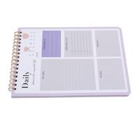 INOOMP Bloc-notes de Date Violet pour Gestion de Planning Quotidien, Carnet de Gestion D’emploi du Temps Scolaire, Planificateur D’horaire Multifonction pour Organisation et