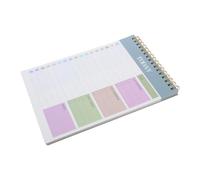 INOOMP Bloc-notes Planificateur de Gestion du Temps A5 Bleu Non Daté 3 Pièces 52 Feuilles Carnet de Listes de Contrôle Quotidien pour Organisation Professionnelle et Scolaire