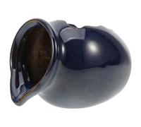 INOOMP Bocal en Céramique Bleu pour Intérieur et Aquarium, Décor de Fontaine à Circulation, Pièce Décorative Élégante et Fonctionnelle pour Bassin ou Jardin