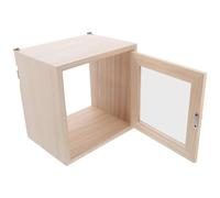 INOOMP Boîte à lait murale avec serrure, boîte aux lettres vintage en bois, conteneur de lait, organisateur de rangement de ferme pour un stockage sécurisé du courrier à l'extérieur à la
