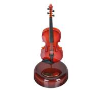 INOOMP Boîte à Mélodies Rotative de Violon Marron, Décoration Intérieure Créative et Présent de Diplôme pour Maison et Bureau
