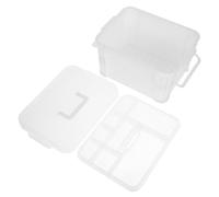 INOOMP Boîte à Remède à Plusieurs Niveaux en Plastique Poignée | Compartiments Multiples, Couvercle Intégré, Format Portable, Usage Polyvalent à Maison