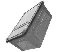INOOMP Boîte à Reptiles en Plastique Noir, Petite Boîte de Nourrissage Résistante aux Intempéries Forme Simple, pour L'observation des Petits Animaux et Geckos