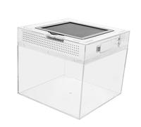 INOOMP Boîte Alimentation Transparente pour Reptiles Habitat pour Tortues Et Lézards De Reptiles avec Ventilation pour Sain Et Confortable